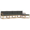 vidaXL Utomhussoffset med kudde 4 pcs Vit och antracit Polyester