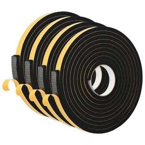 vidaXL Sj&auml;lvh&auml;ftande skumtape 4 pcs Svart 20 mm x 5 m CR skum