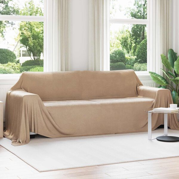 vidaXL Kastfilt Kamel 350 x 270 cm Fleece