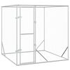 vidaXL Hundg&aring;rd f&ouml;r utomhusbruk silver 2x2x2 m galvaniserat st&aring;l