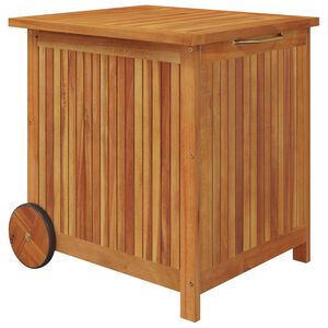 vidaXL Dynbox med hjul 60x50x58 cm massivt akaciatr&auml;