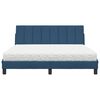 vidaXL Bed with Mattress "Hanko" Blue 160x200 cm Fabric