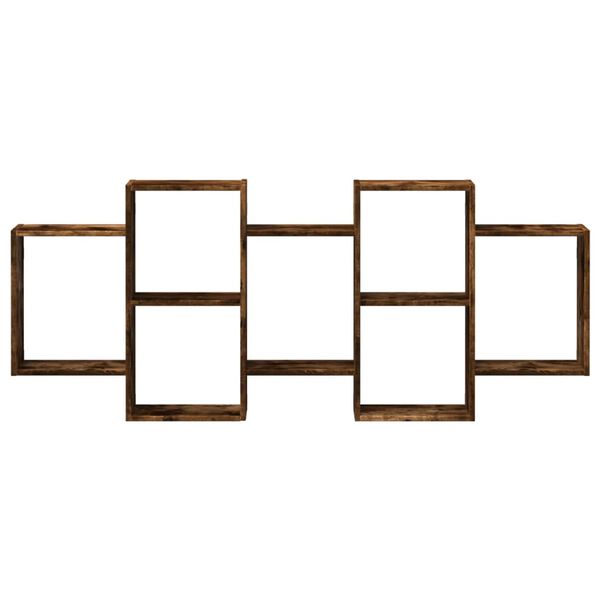 vidaXL V&auml;gghylla r&ouml;kf&auml;rgad ek 159x18x65 cm konstruerat tr&auml;