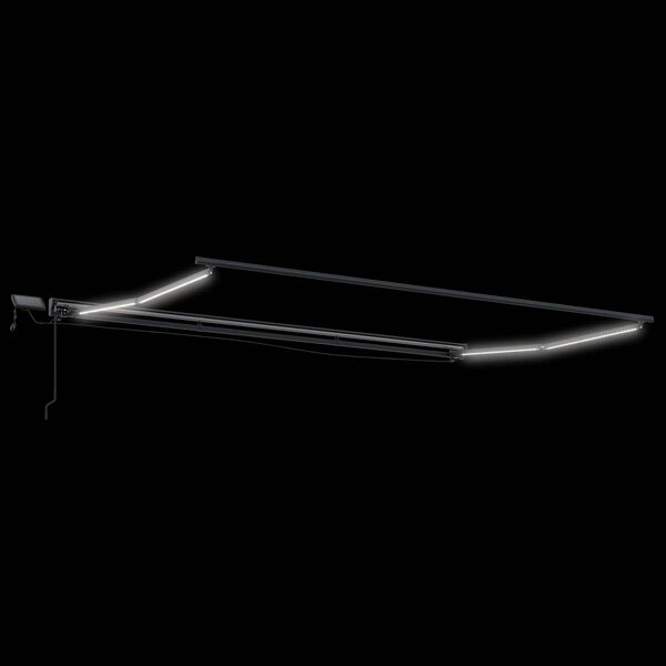 vidaXL Manuell markisram med LED-lampor Antracit 4,5 &times; 3,5 m Aluminium