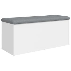 vidaXL F&ouml;rvaringsb&auml;nk vit 102x42x45 cm konstruerat tr&auml;