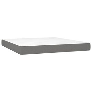 vidaXL Pocketres&aring;rmadrass medium m&ouml;rkgr&aring; 160x200x20 cm tyg