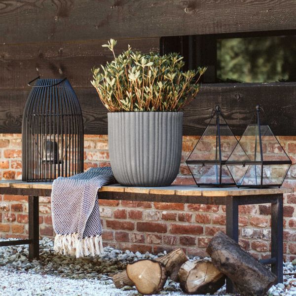 Capi Blomkruka Urban Tube 35x34 cm m&ouml;rkgr&aring;