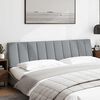 vidaXL Headboard Cushion "Hanko" Light Grey 200 cm Fabric