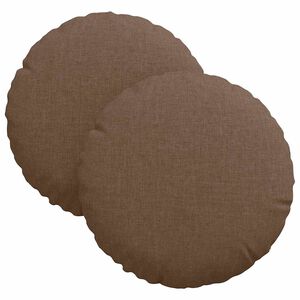vidaXL Sittkuddar 2 st Tyg Brun &Oslash;30 x 13 cm
