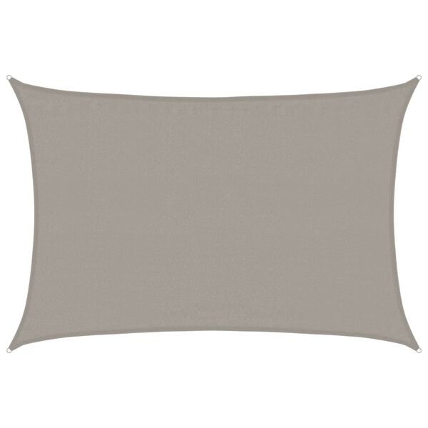 vidaXL Solsegel 160 g/m&sup2; rektangul&auml;r ljusgr&aring; 3,5x5 m HDPE