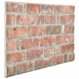 vidaXL V&auml;ggpaneler 10 st 100 x 50 cm R&ouml;d EPS Skum
