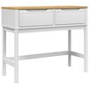 vidaXL Konsolbord FLORO vit 89,5x36,5x73 cm massiv furu