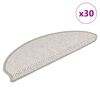 vidaXL Trappmattor sj&auml;lvh&auml;ftande sisal-look 30 st 65x21x4 cm platina