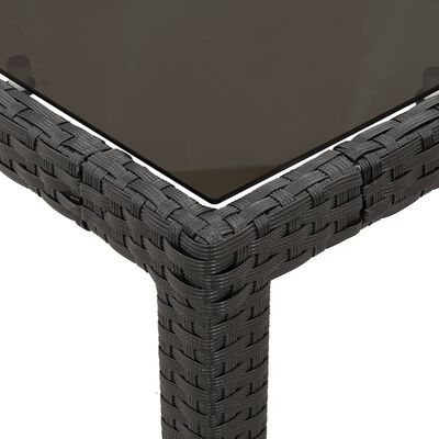 vidaXL Caféset med dynor 3 delar svart konstrotting
