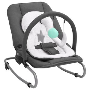 vidaXL Babysitter antracit st&aring;l