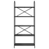 vidaXL Hyllsystem Svart Ek 80 x 30 x 183 cm Konstruerat tr&auml;