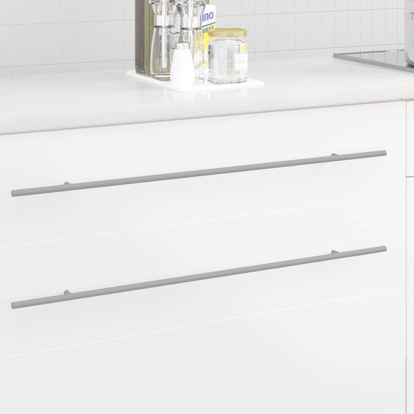 vidaXL Sk&aring;phandtag 2 pcs Silver 800 mm Rostfritt st&aring;l