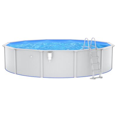 vidaXL Pool med säkerhetsstege 550x120 cm