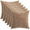 vidaXL Kudd&ouml;verdrag 6 st HEERLEN Brun 30 x 30 cm Chenilletyg