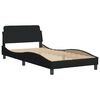 vidaXL Bed Frame with LED without Mattress Black 100x200 cm Fabric