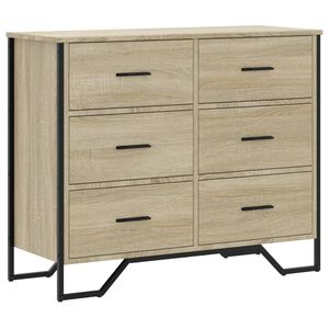 vidaXL Byr&aring; sonoma-ek 91x35,5x74,5 cm konstruerat tr&auml;