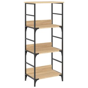 vidaXL Bokhylla sonoma-ek 50x33x117,5 cm konstruerat tr&auml;
