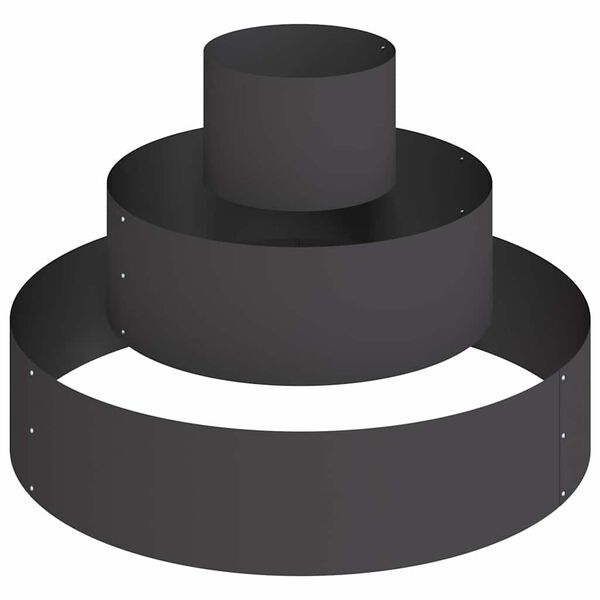 vidaXL Trädgårdsplanterare Svart 90 x 90 x 20 cm Kallvalsat stål