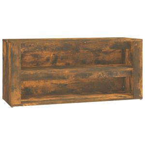 vidaXL Skohylla r&ouml;kf&auml;rgad ek 100x35x45 cm konstruerat tr&auml;