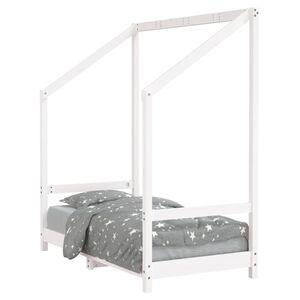 vidaXL S&auml;ngram f&ouml;r barns&auml;ng vit 70x140 cm massiv furu