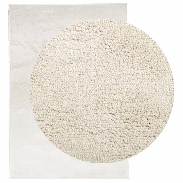 vidaXL Matta OVIEDO kort lugg beige 120x170 cm