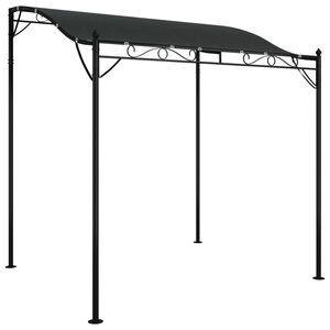 vidaXL Paviljong antracit 2x2,3 m 180 g/m&sup2; tyg och st&aring;l