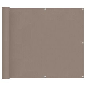 vidaXL Balkong Sk&auml;rm Taupe 100 x 500 cm Oxford Tyg