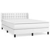 vidaXL Rams&auml;ng med madrass vit 140x190 cm konstl&auml;der