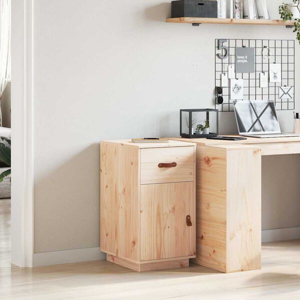 vidaXL Skrivbordsskåp 40x50x75 cm massiv furu