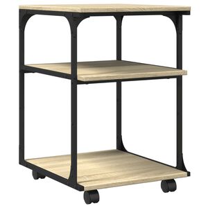 vidaXL Skrivarst&auml;ll 3 hyllor sonoma-ek 43x48x64 cm konstruerat tr&auml;