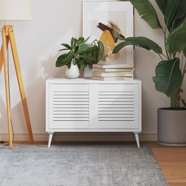 vidaXL Sk&aring;pluckor lamelldesign 2 st vit 39,5x39,4 cm massiv furu