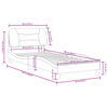 vidaXL Bed Frame with LED without Mattress "Hvar" Light Grey 80x200 cm Fabric