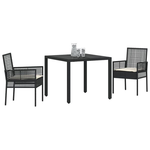 vidaXL Trädgårdsmöbelset 7 pcs Grå Poly rattan