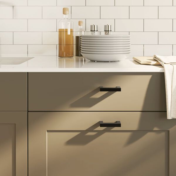 vidaXL Skåphandtag 20 st svart 64 mm rostfritt stål