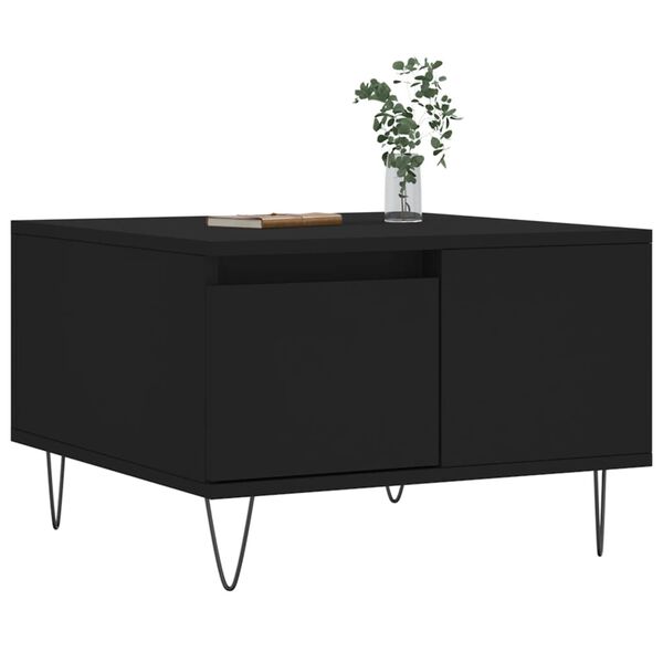 vidaXL Soffbord svart 55x55x36,5 cm konstruerat tr&auml;