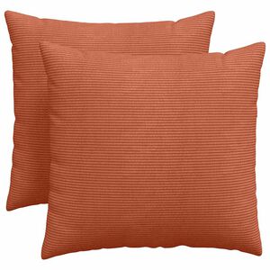 vidaXL Sofakuddar 2 pcs R&ouml;d orange 50 x 50 cm Kordread tyg
