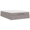 vidaXL Ottoman s&auml;ngram med madrass taupe 140x190 cm tyg