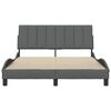 vidaXL Bed Frame without Mattress "Hanko" Dark Grey 140x190 cm Fabric