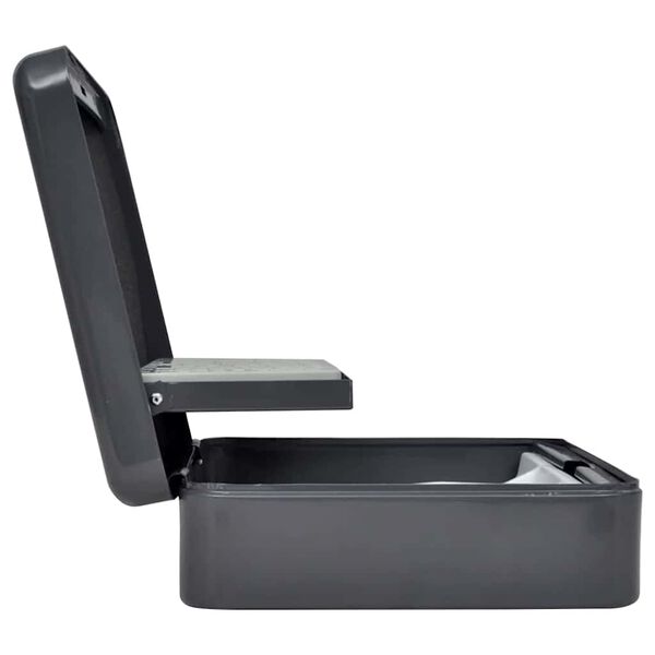 vidaXL Kassask&aring;p med l&aring;s Svart 30 x 24 x 9 cm St&aring;l