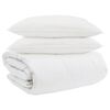 vidaXL T&auml;ckeset med kudde 3 st Vit Dunfj&auml;der