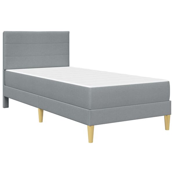 vidaXL S&auml;ngram Ljusgr&aring; 80 x 200 cm Polyester