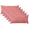 vidaXL Kudd&ouml;verdrag 6 st HEERLEN Rosa 40 x 80 cm Sammet