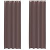 vidaXL Voile gardiner med genomf&ouml;ringar 2 st brun 140x300 cm