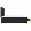 vidaXL B&auml;ddfj&auml;der med madrass med huvudgavel Svart 180 x 200 cm tyg
