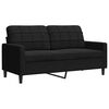 vidaXL Soffa 2-sits svart 140 cm sammet